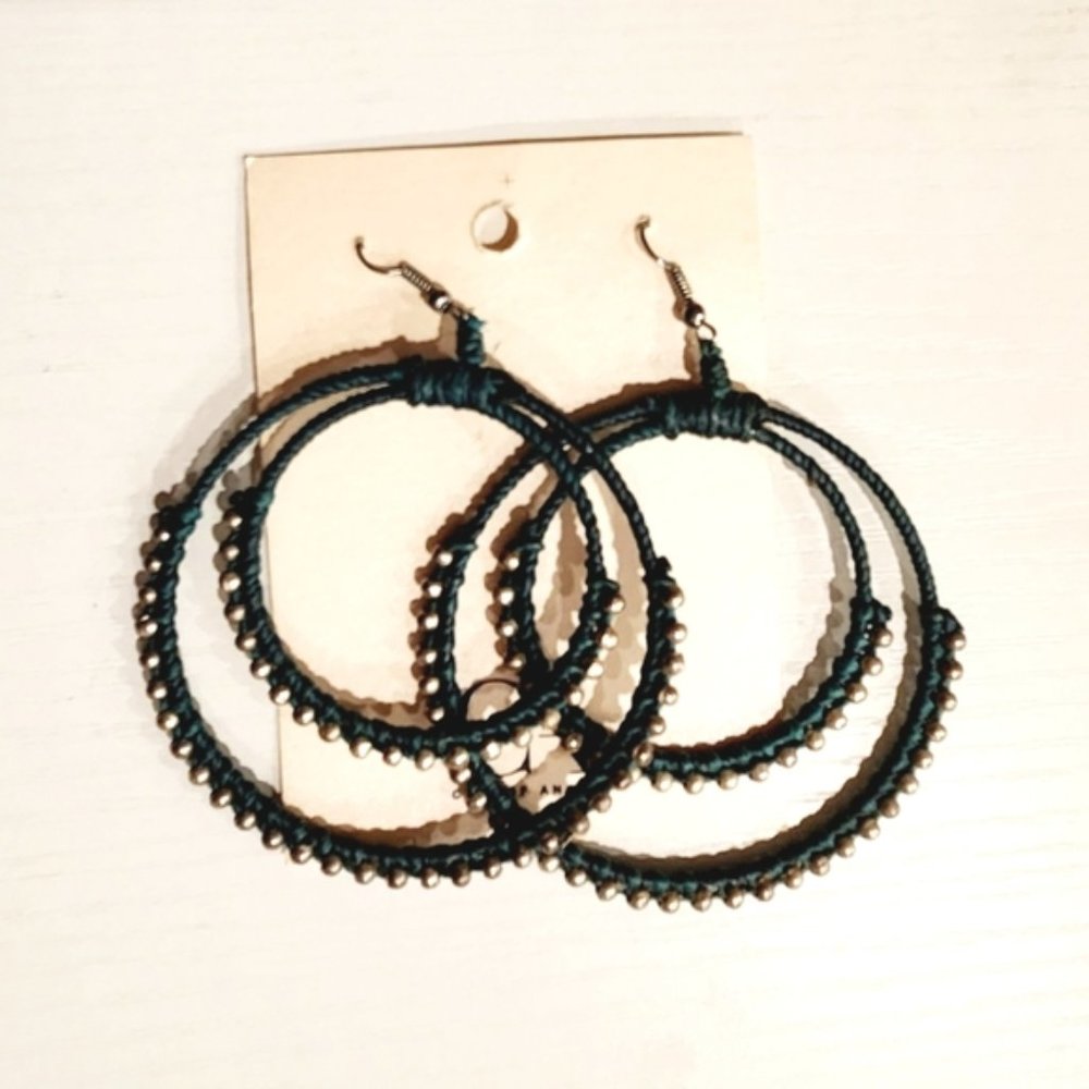 Turquoise Double Loop Earrings BNWT